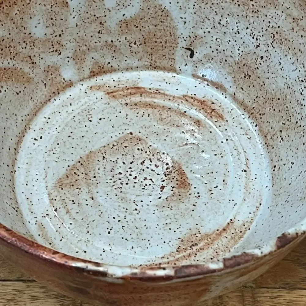 Vintage Handmade Studio Art Pottery Ceramic Bowl 10.25
